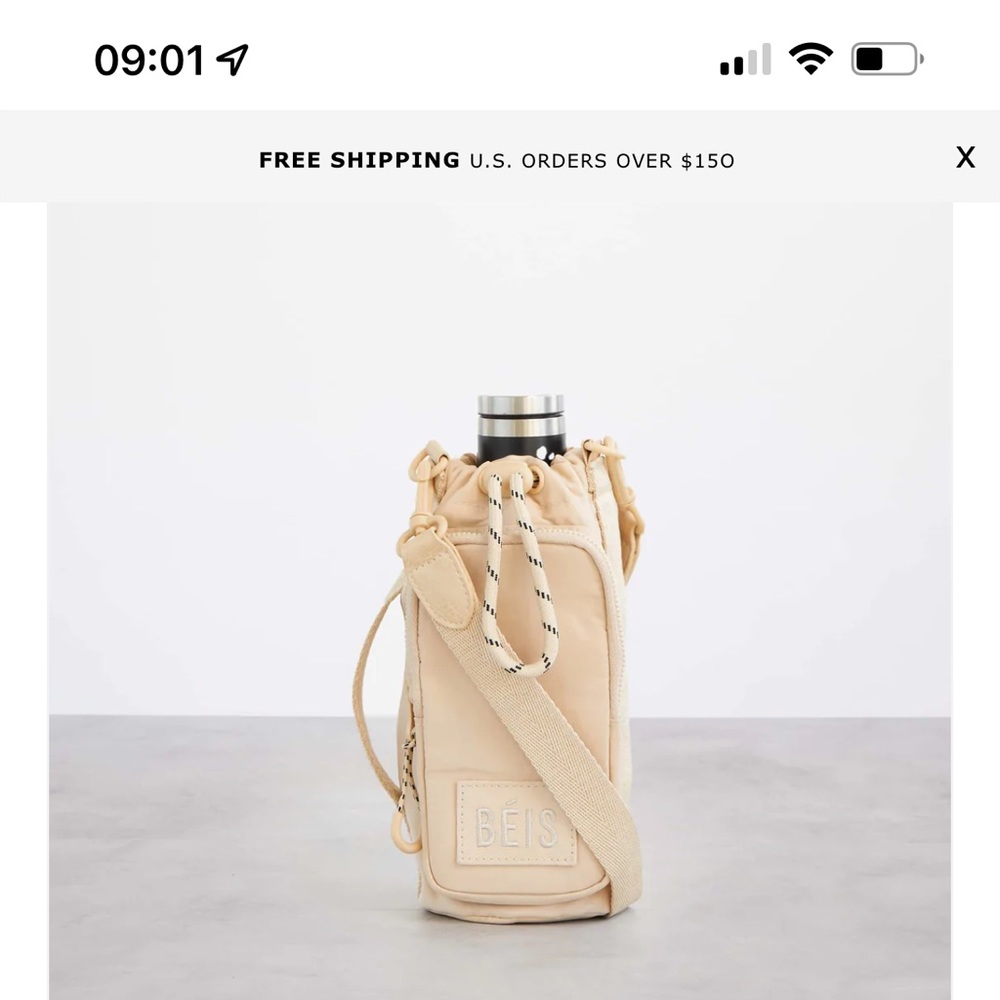 Beis water bottle sling bag in beige sold out everywhere!
